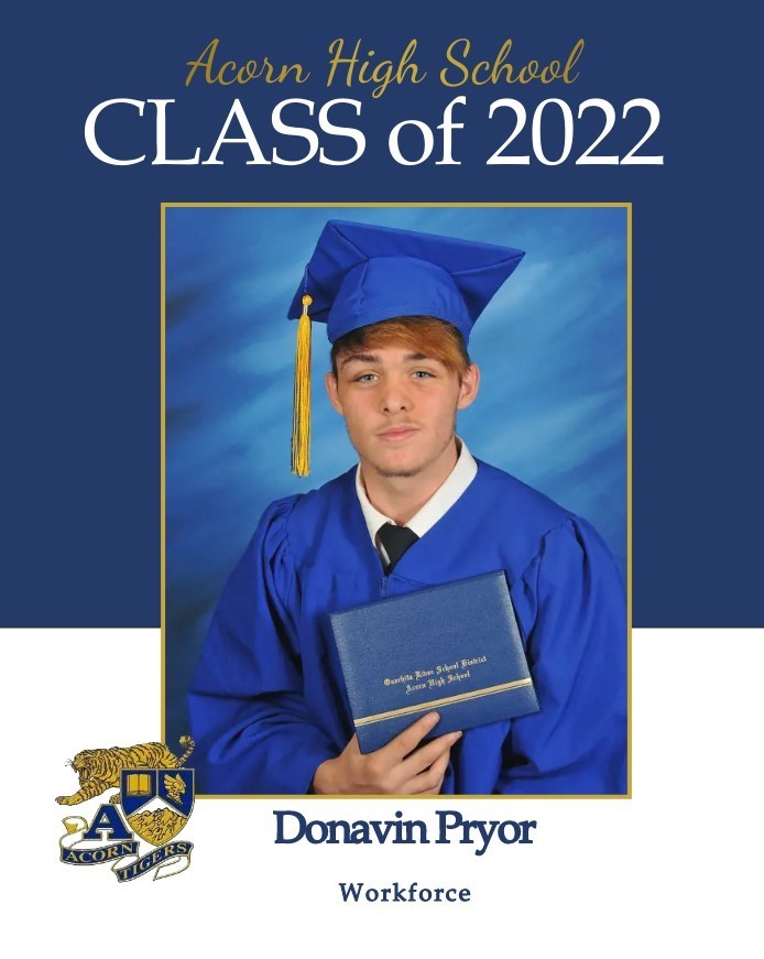 AHS Class of 2022 - Donavin Pryor